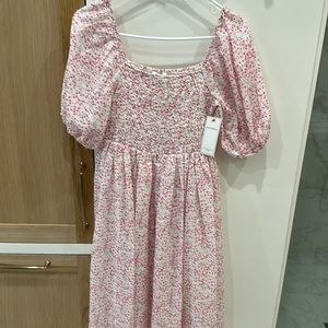 Red Dress smocked dress - small